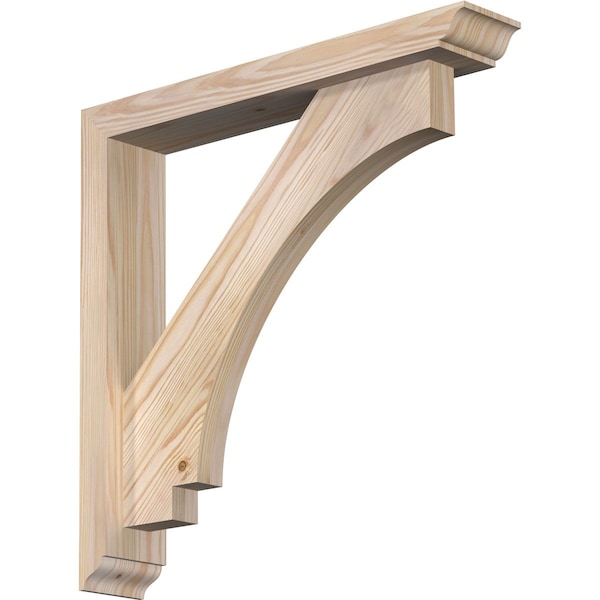 Ekena Millwork Imperial Traditional Smooth Bracket w/ Offset Brace, Douglas Fir, 3 1/2"W x 20"D x 20"H BKT0402X20X20IMP01SDF - main